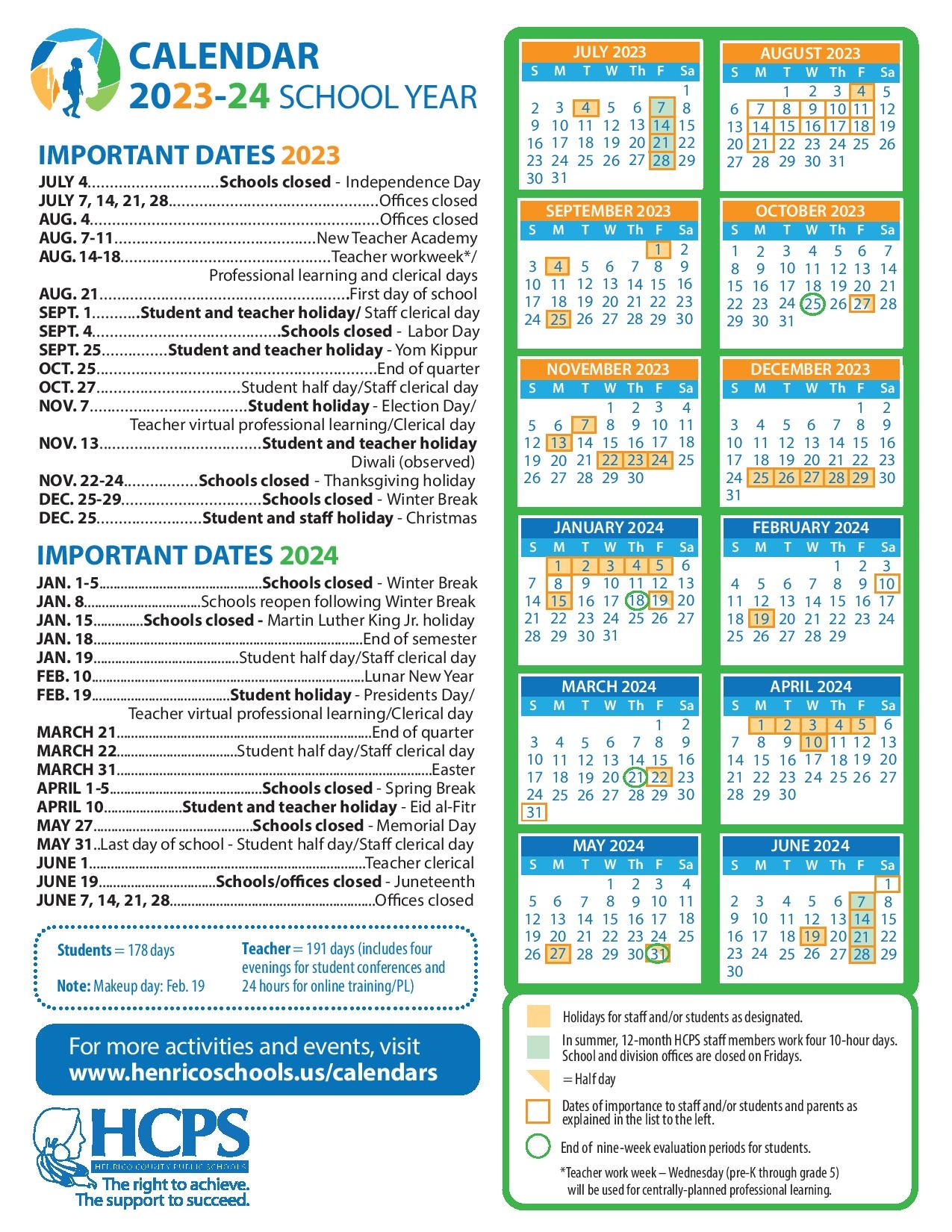 Henrico Calendar 22 23 Www lx iriss uk