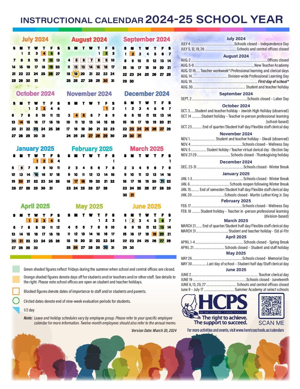 henrico county public schools calendar