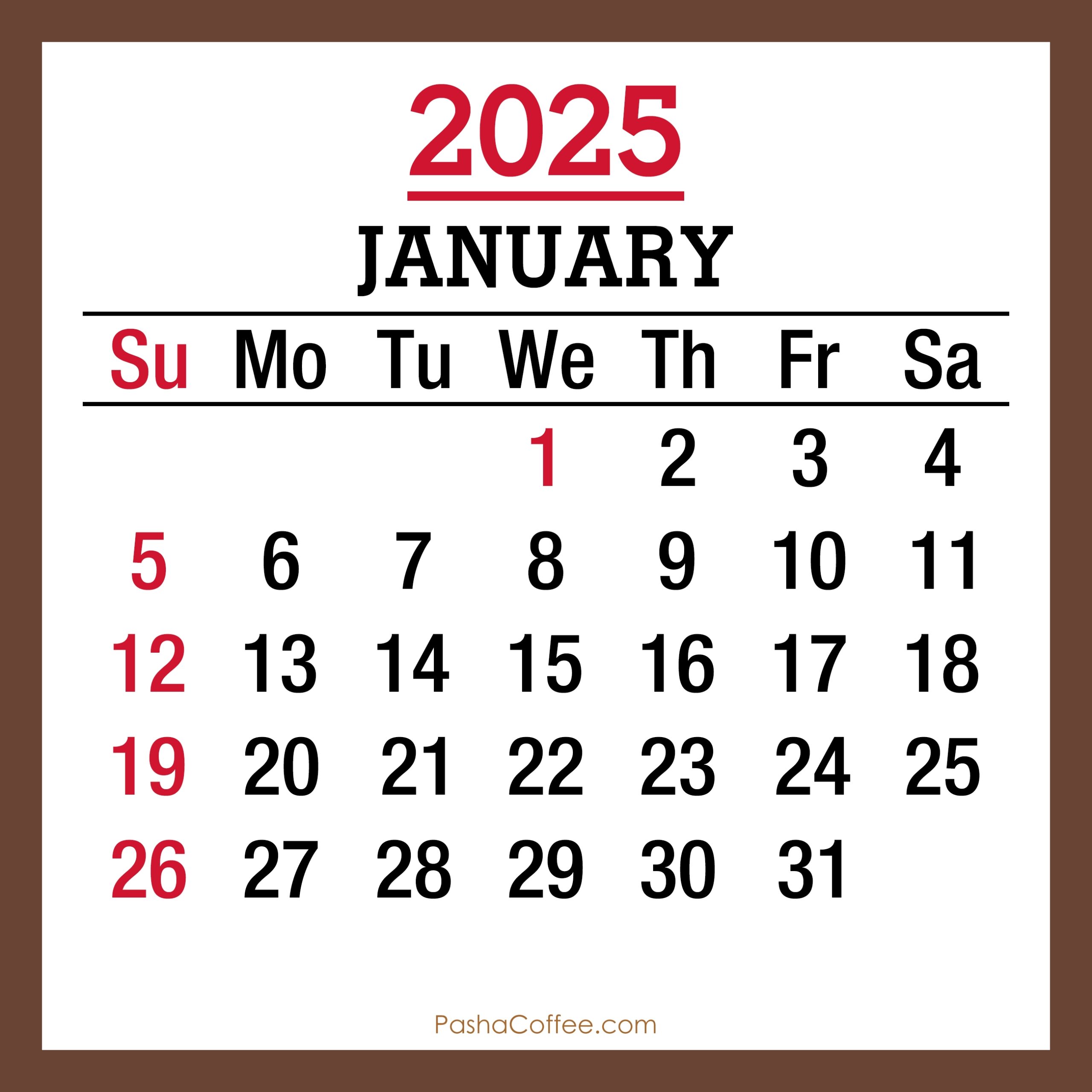 January 2025 Monday Start Calendar January 2025 Monday Start Calendar