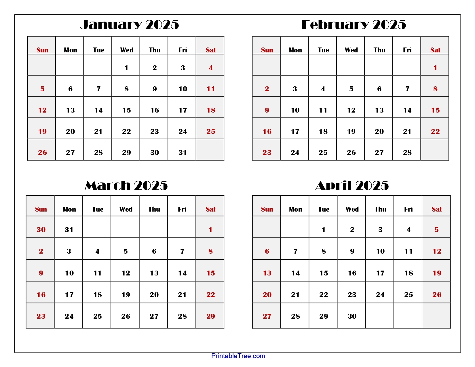 january to march 2025 calendar