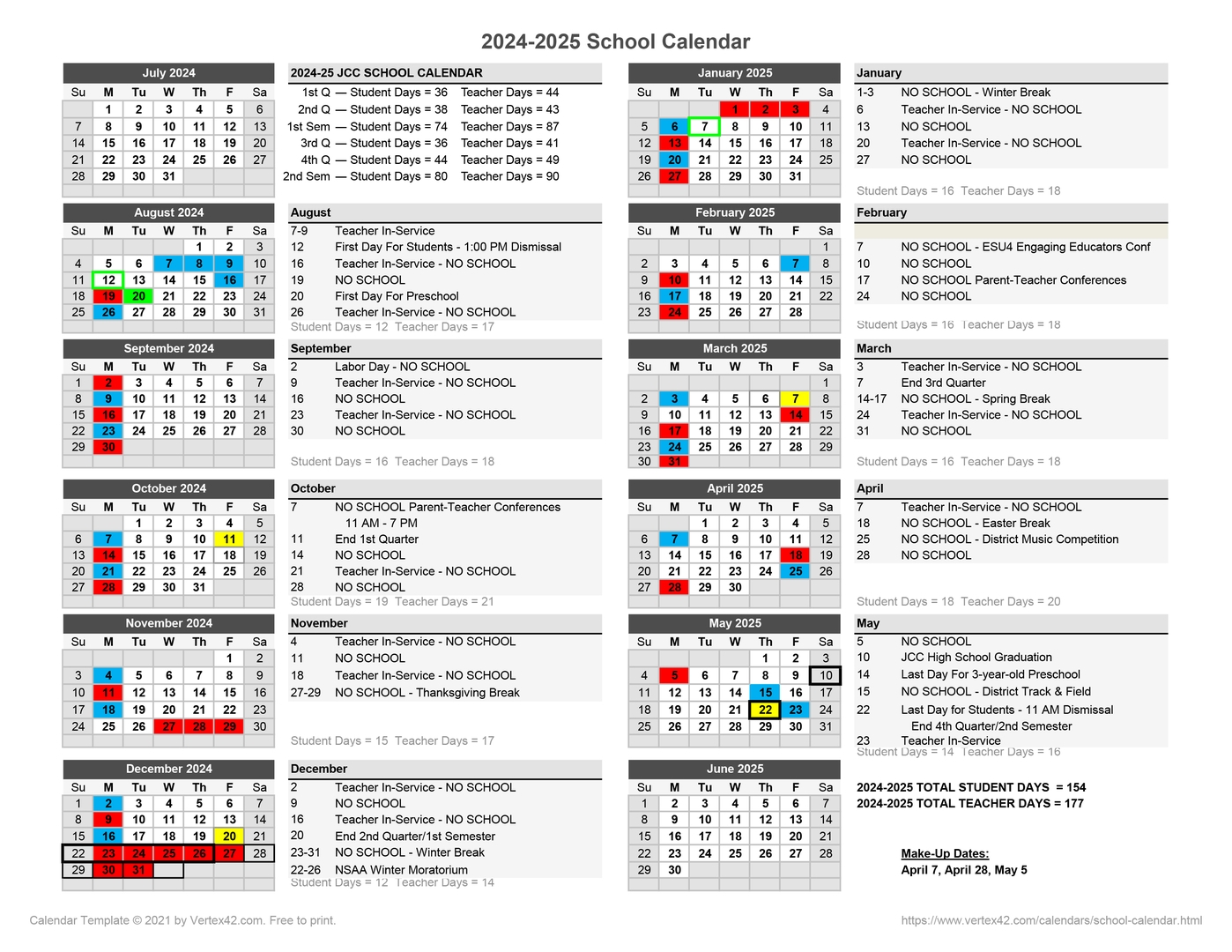 Johnson County Central 2024 25 School Calendar School Day