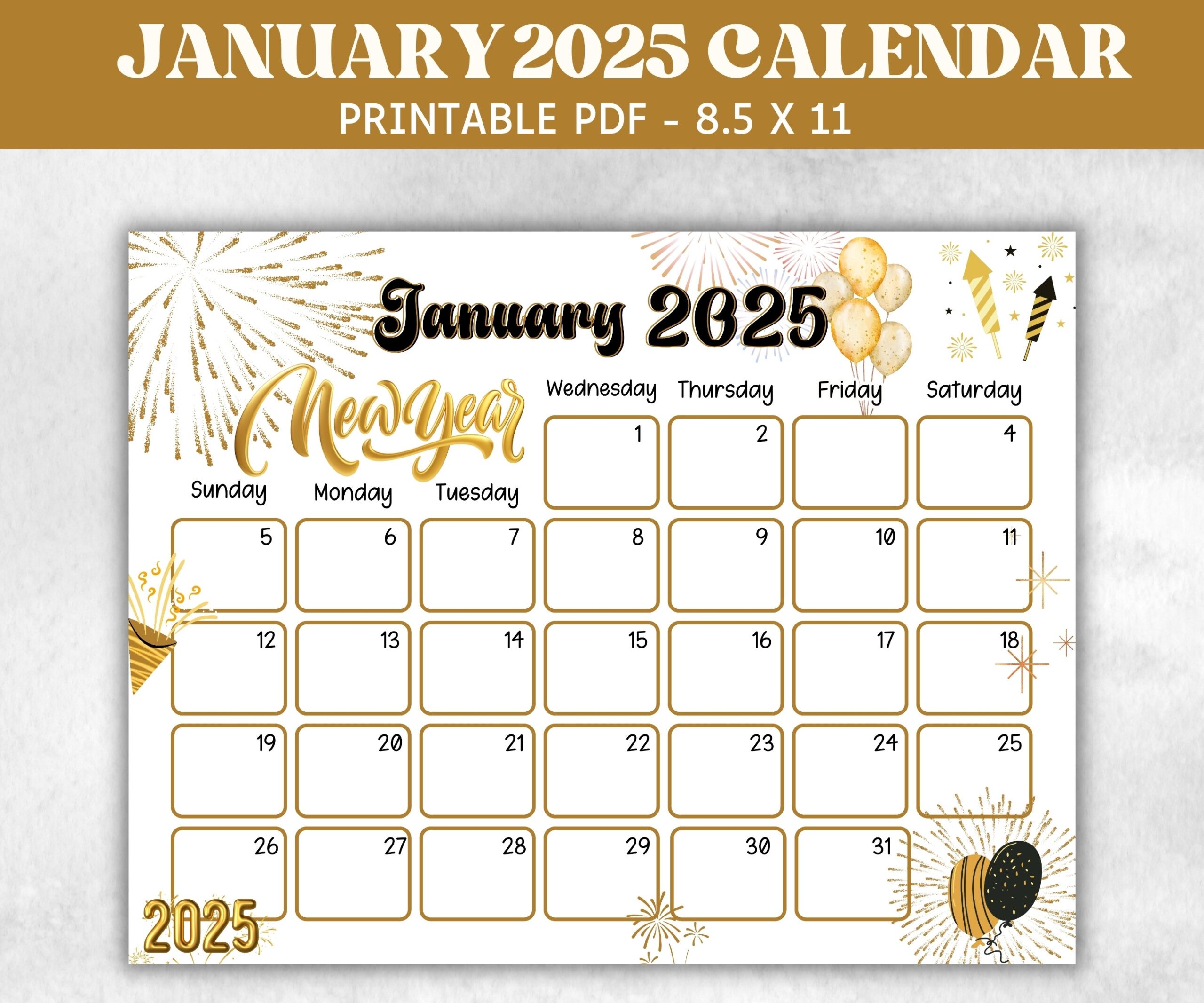 january 2025 calendar printable