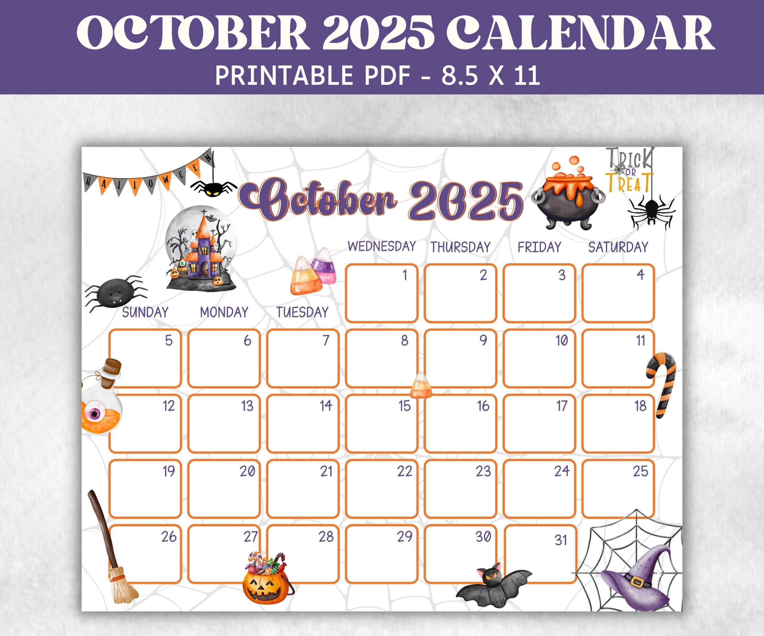 october 2025 calendar printable