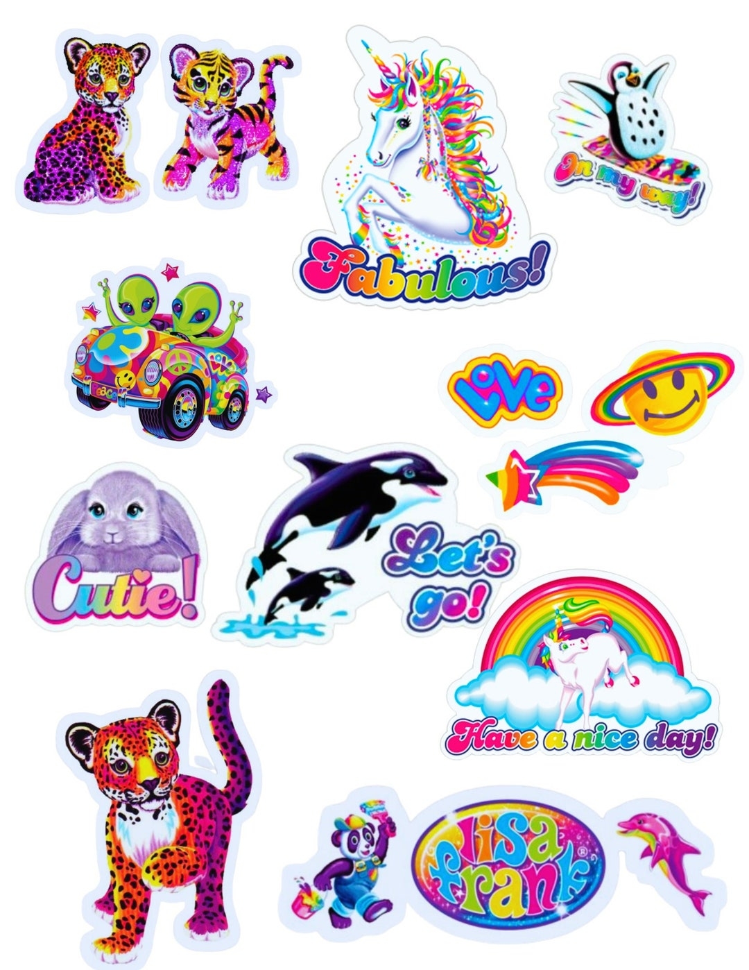Lisa Frank Inspired Digital Planner Stickers Monthly Weekly And Daily Calendars Goodnotes Planner IPad Planner Dated Planner Etsy
