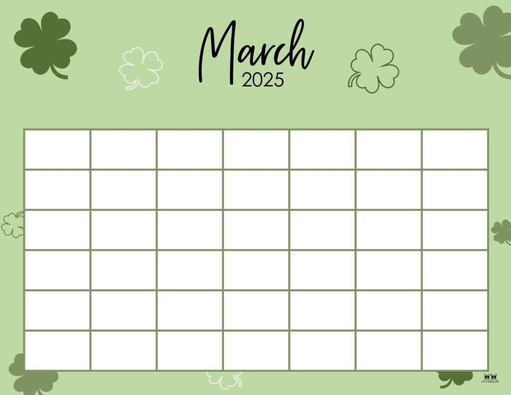 March 2025 Blank Printable Calendar