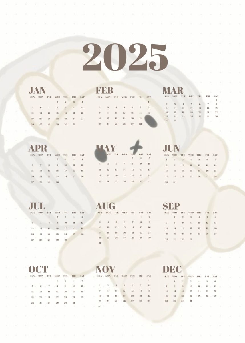 Miffy 2025 Calender