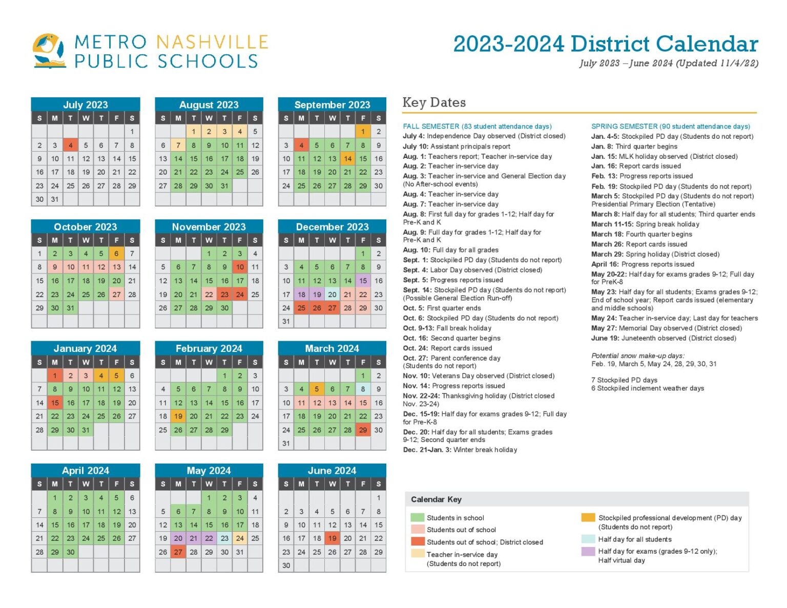 Mnps Academic Calendar