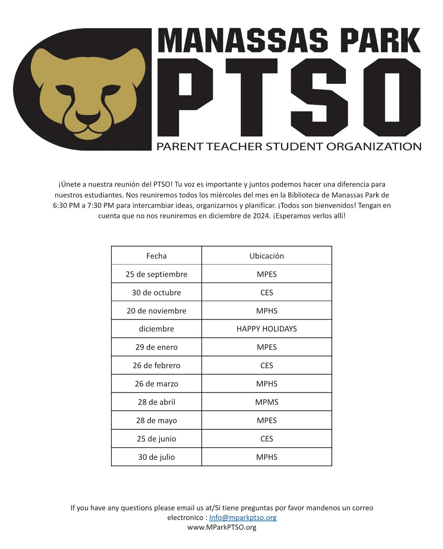 MPark PTSO Manassas Park Elementary School