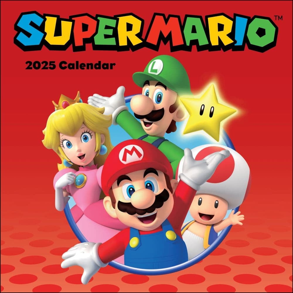 Nintendo Super Mario 2025 Calendar 12x12 Wall Calendar Walmart