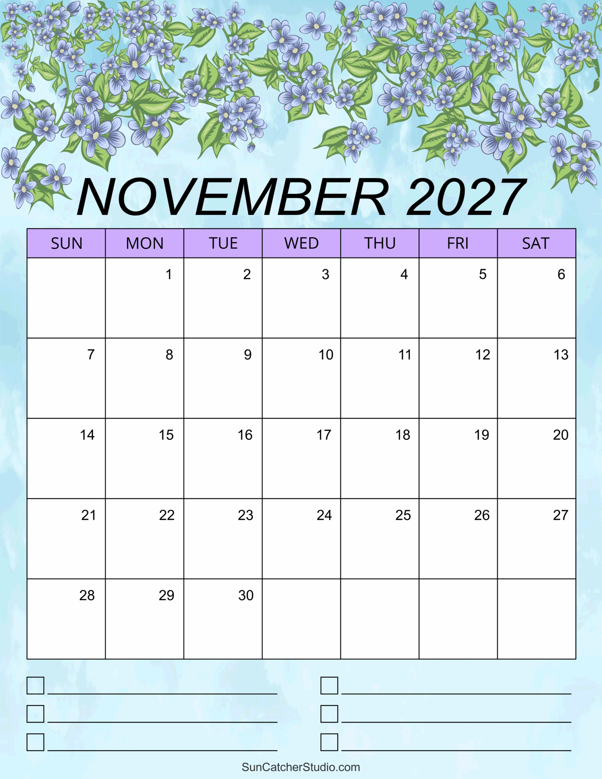november 2027 calendar printable