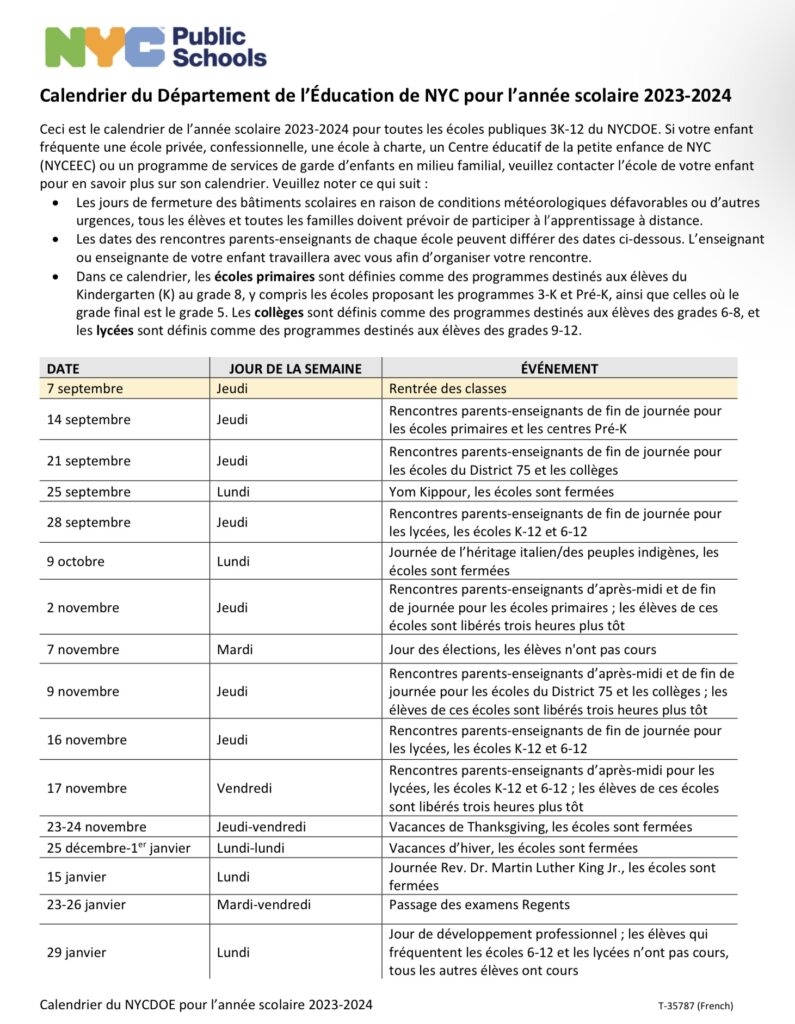 NYC Public Schools 2023 2024 Calendar Chancellor s Parent Advisory Council