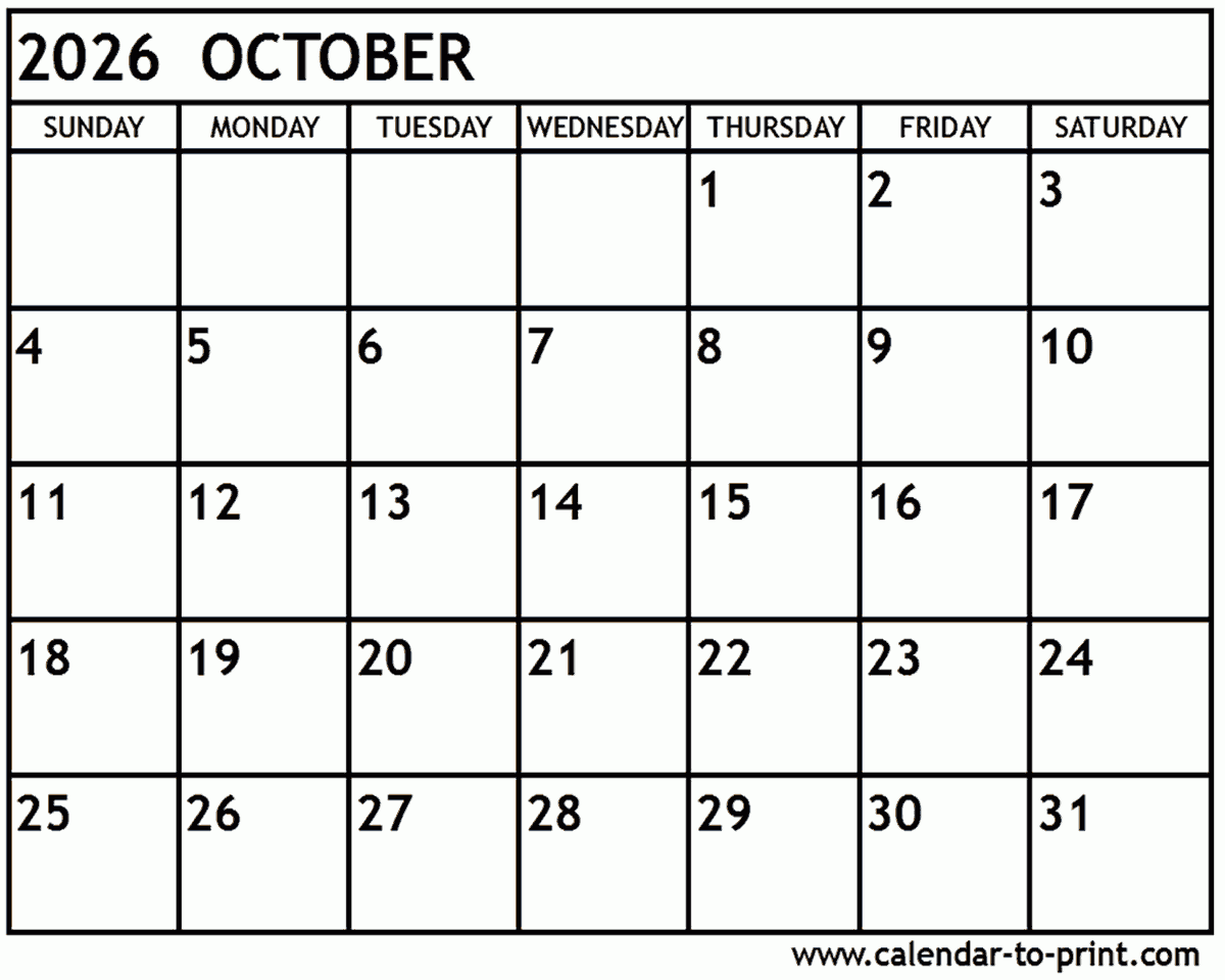 august to october 2026 calendar printable