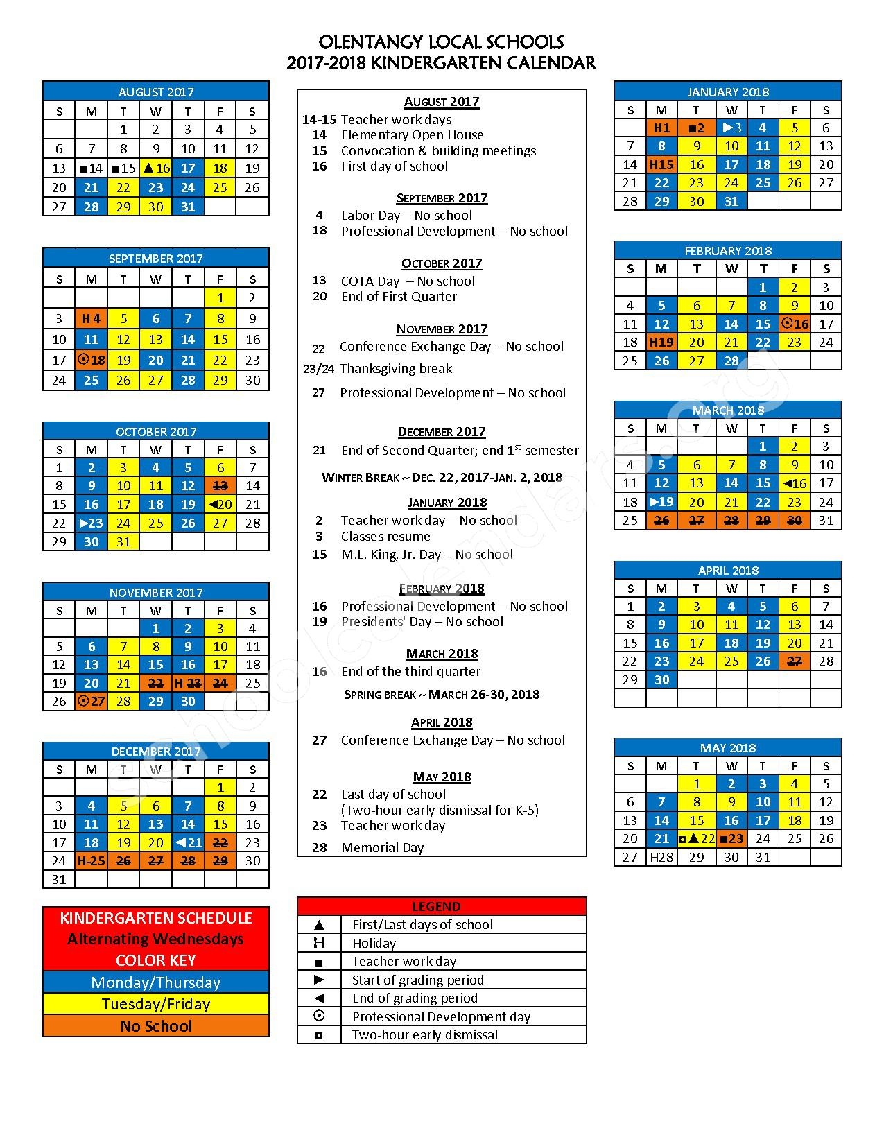 Olentangy Liberty High School Calendars Powell OH