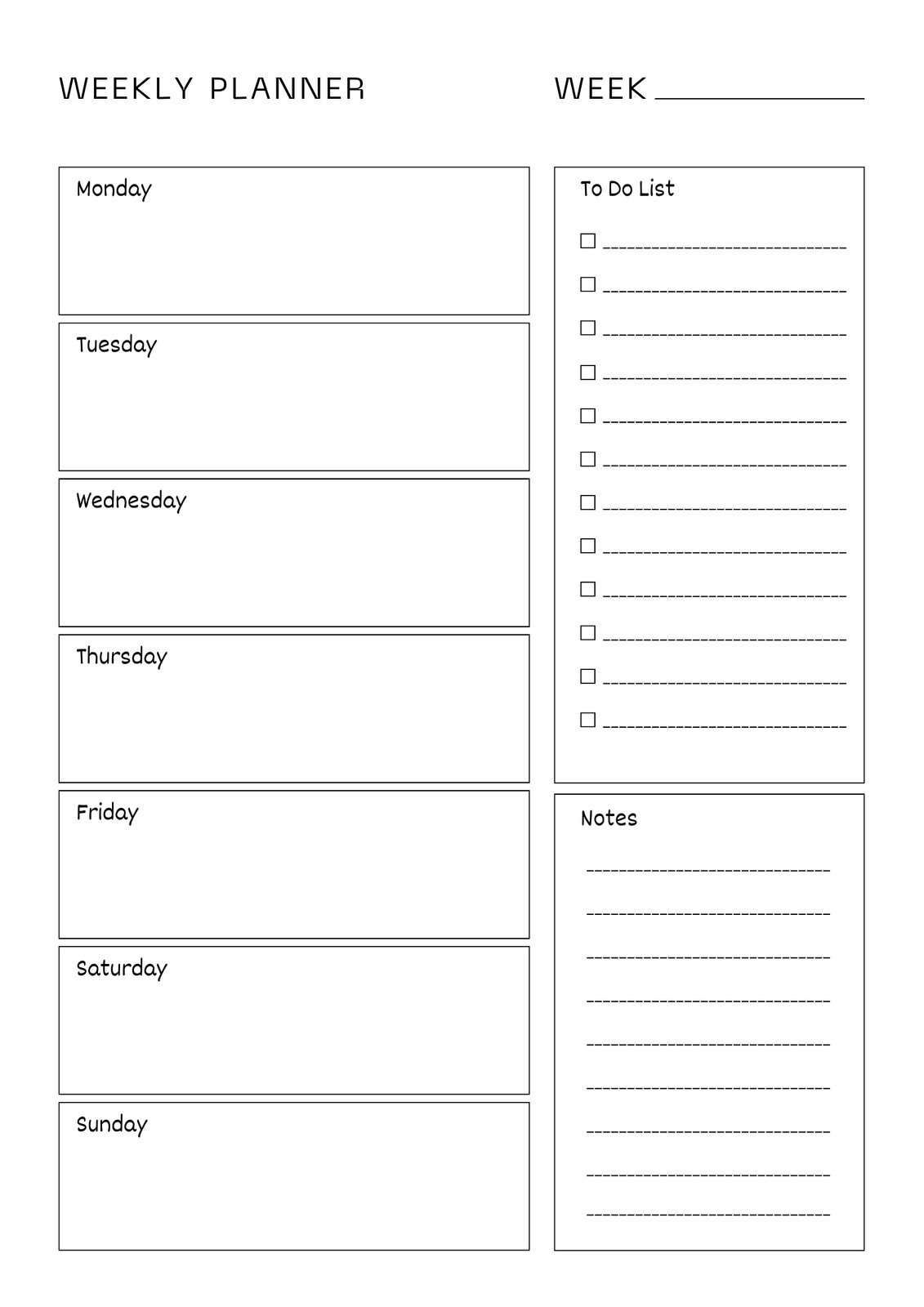 Page 2 Free And Customizable Weekly Planner Templates Canva