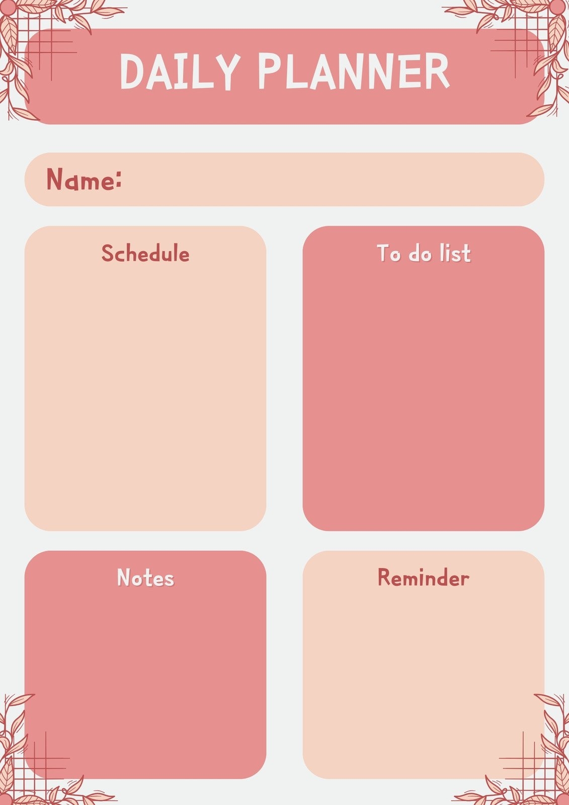 Page 9 Free Printable Cute Planner Templates To Edit Online Canva