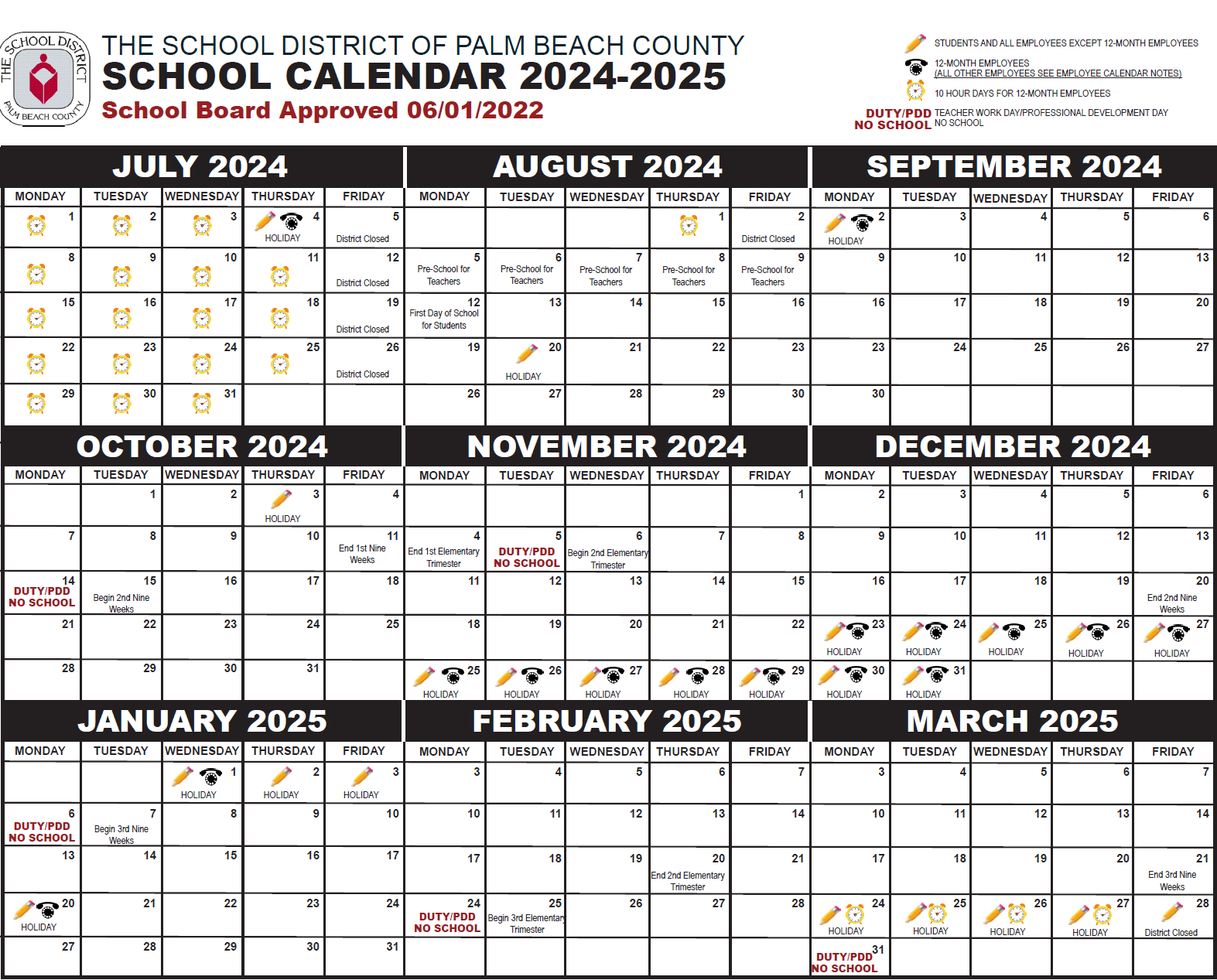 Palm Beach County School Calendar 2024 2025