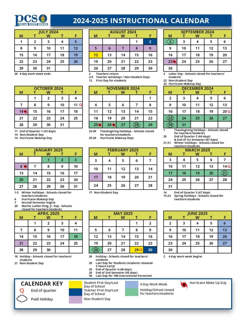 Pinellas County Schools Calendar 2024 2025 Academic Holidays