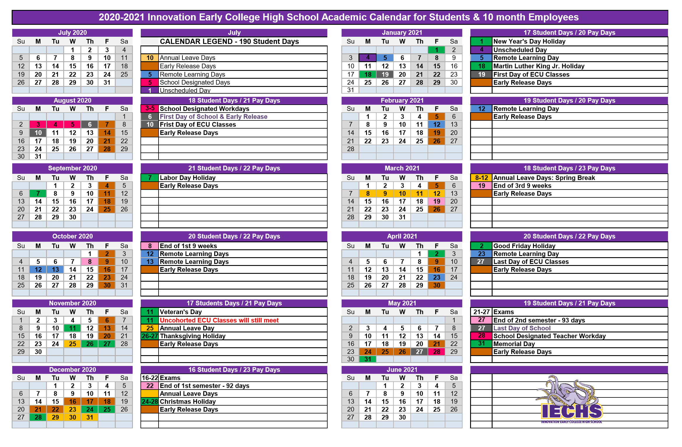 Pitt County Calendar Modern Precision Paperless Calendar