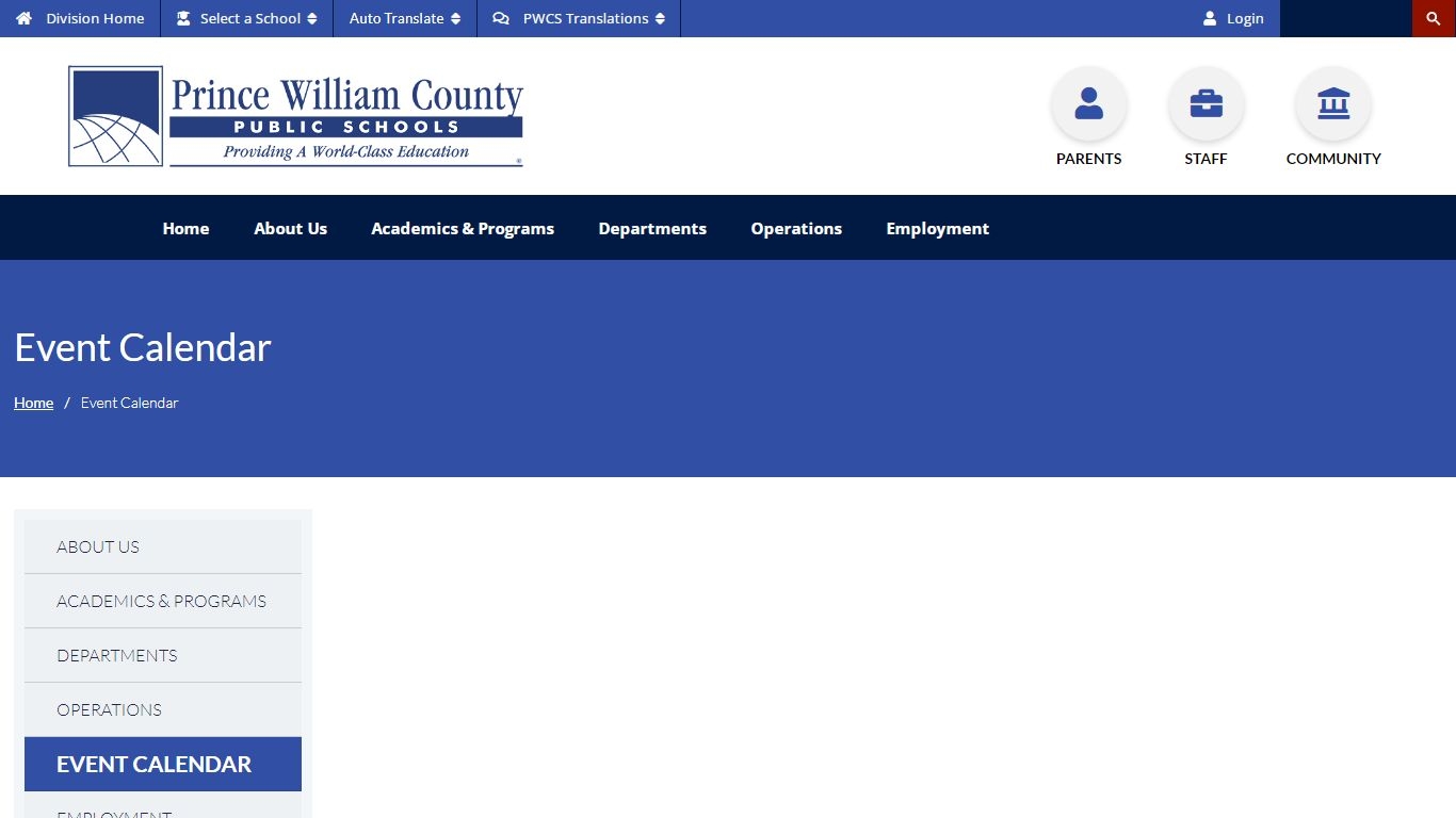 Prince William County Schools Calendar