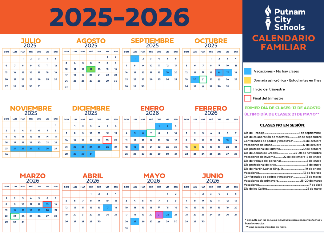 Putnam City Schools District Calendar MetroFamily Magazine