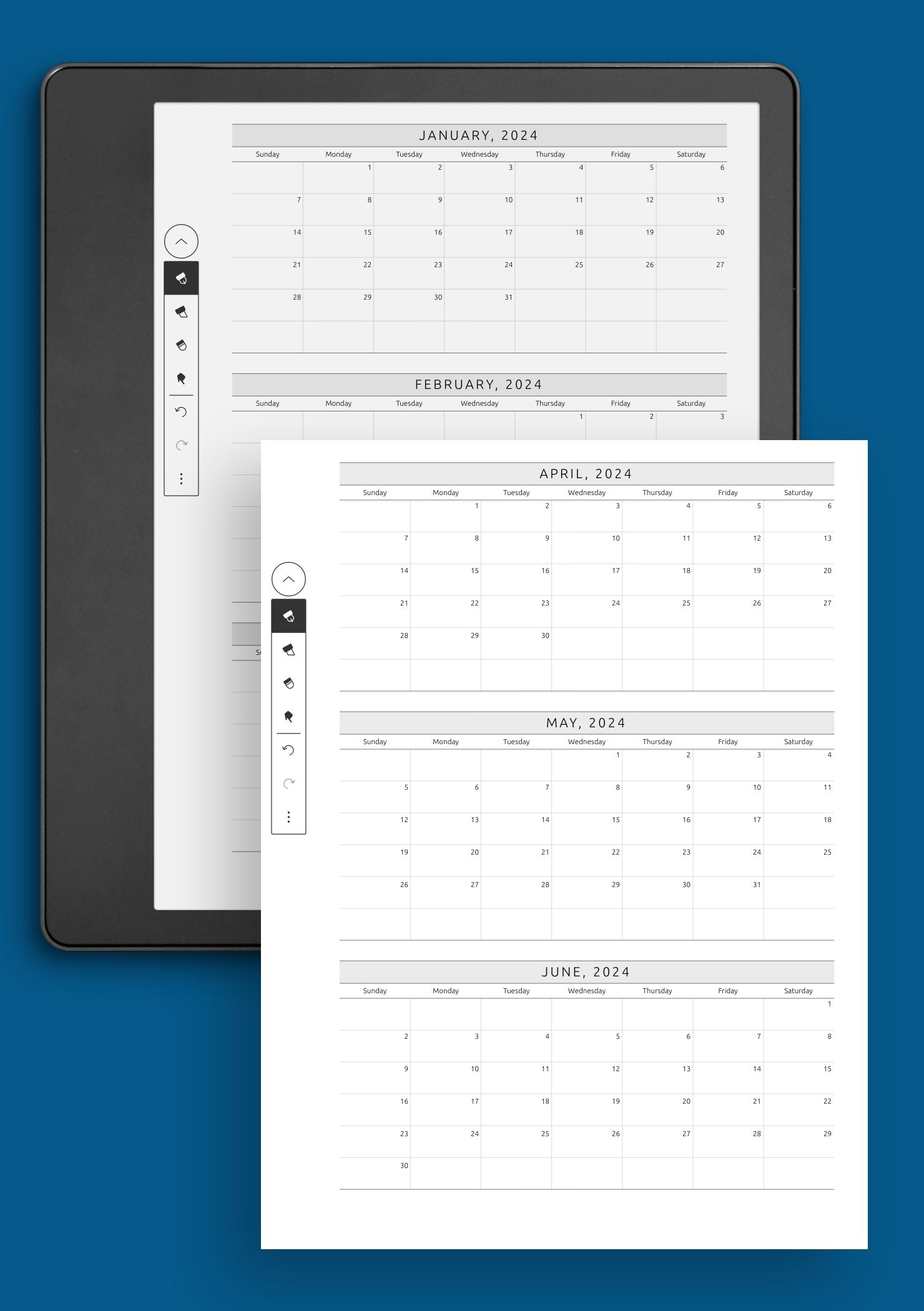 Quarterly Calendar Template Plan 3 Months In One PDF View