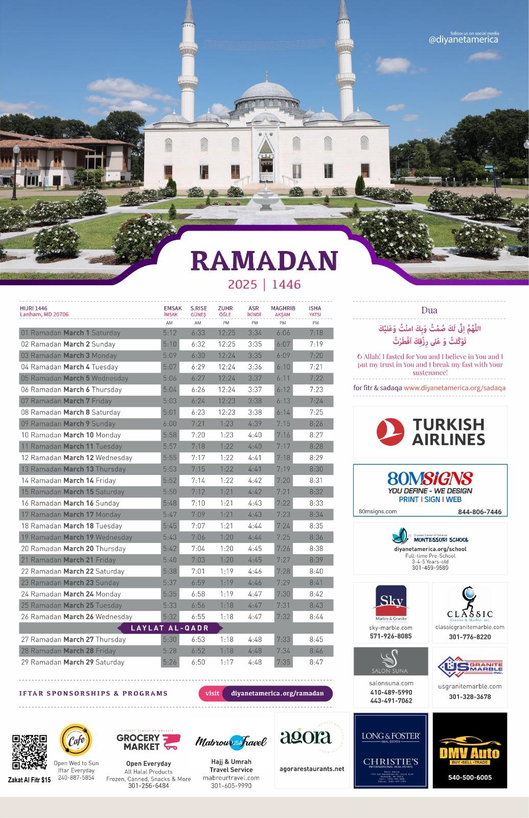 Ramadan 2025 Diyanet Center Of America
