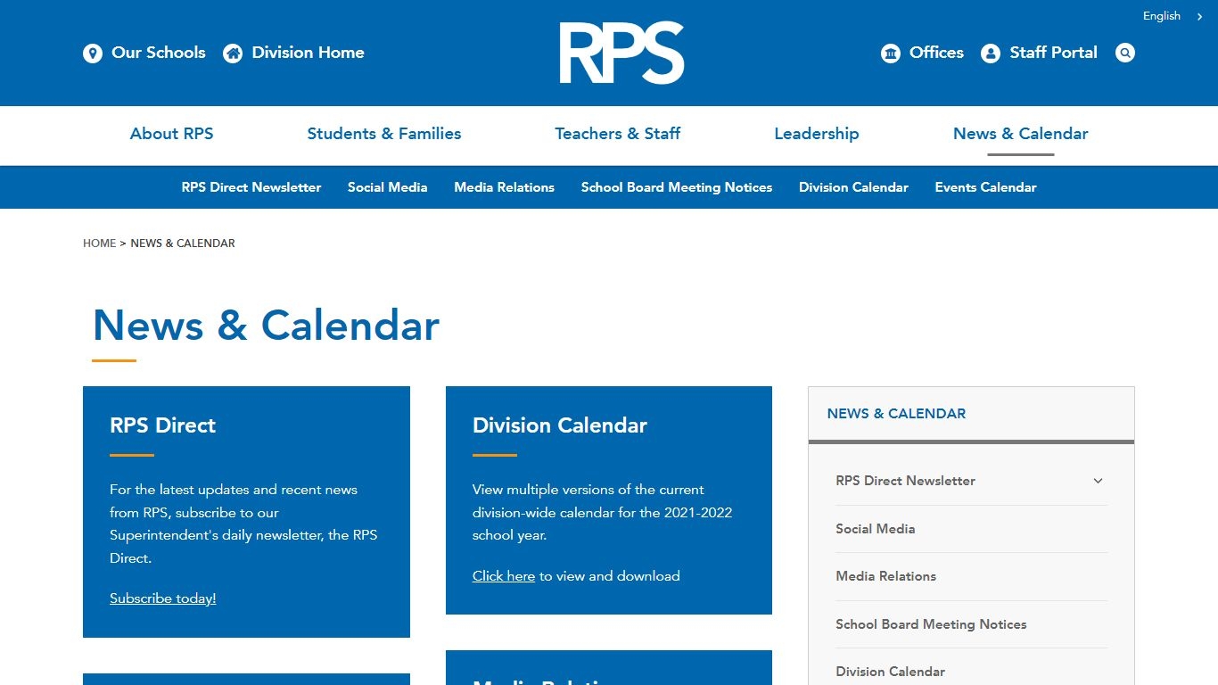 Richmond Public Schools Calendar