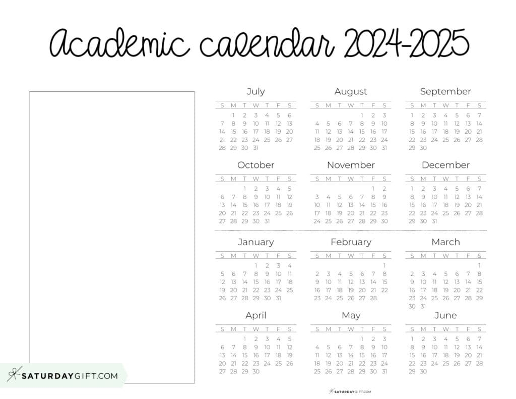 academic calendar 2024 to 2025 templates