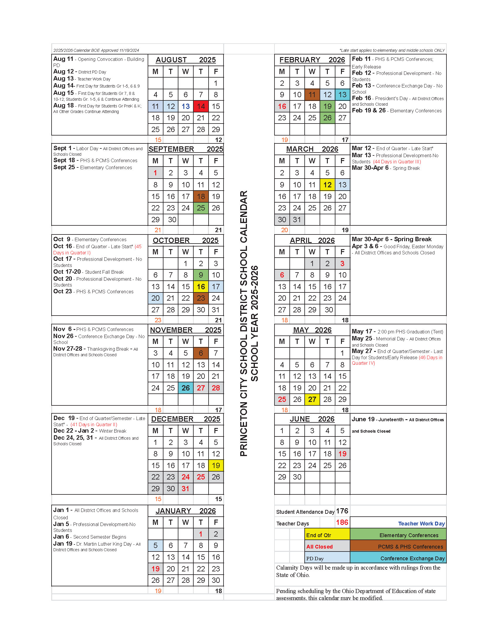 cincinnati public schools calendar