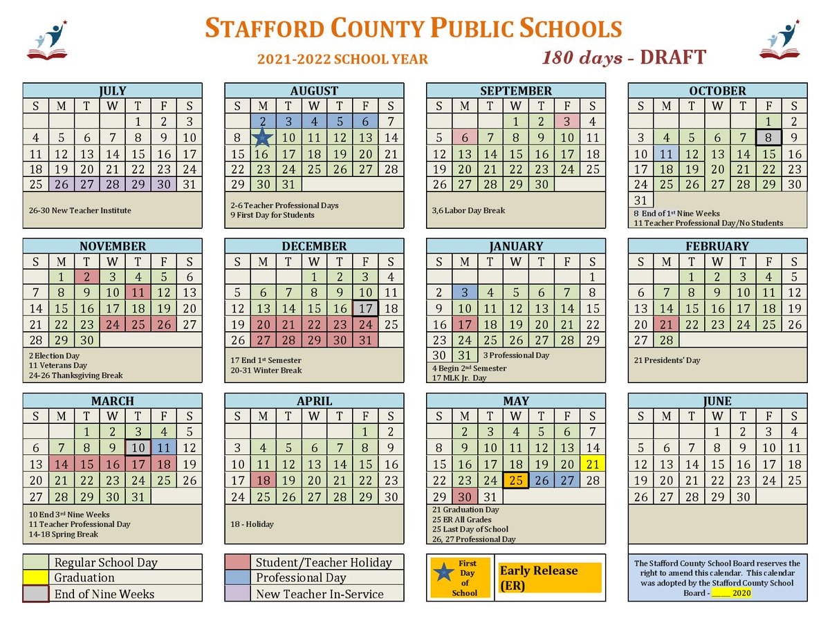 Stafford Schools On X Send Feedback For The Proposed 2021 2022 And 2022 2023 Stafford County Public Schools Calendars Through This Form No Later Than November 30 2020 Responses Are Shared With The Stafford