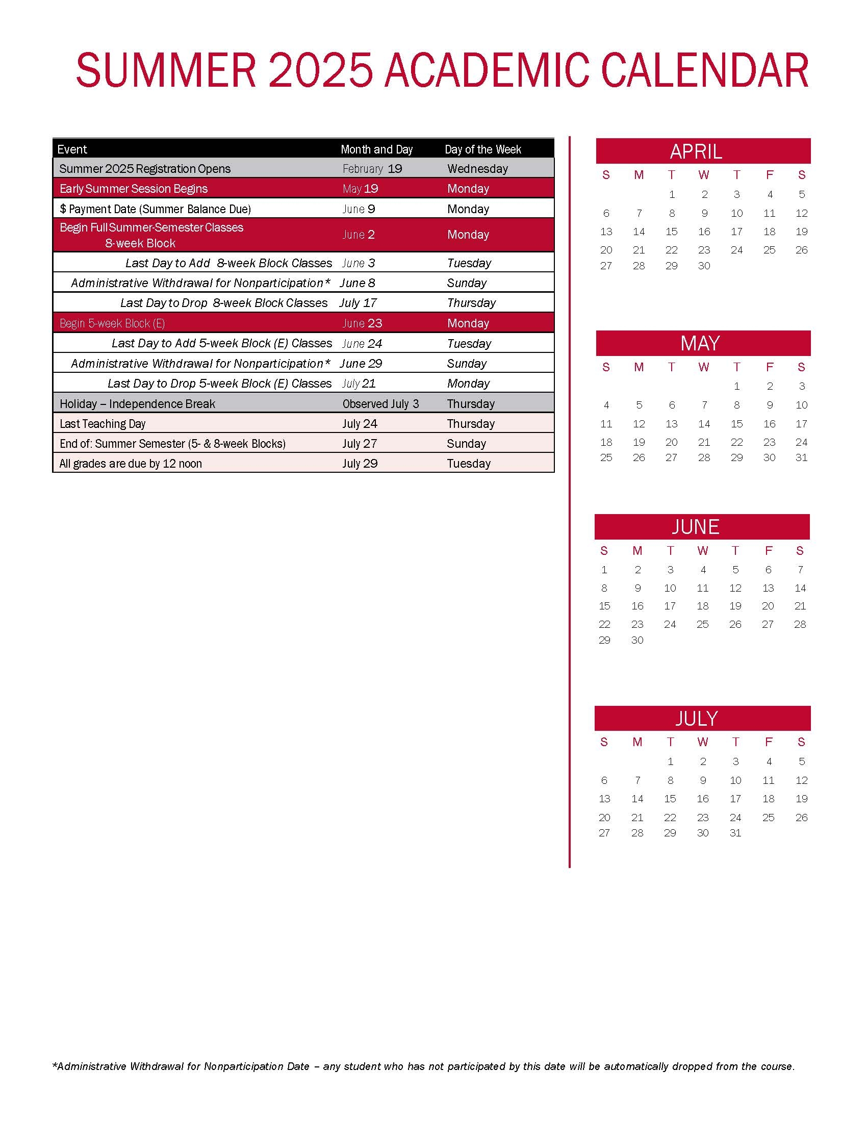 Summer 2025 Academic Calendar Western Wyoming Community College Modern Campus Catalog 