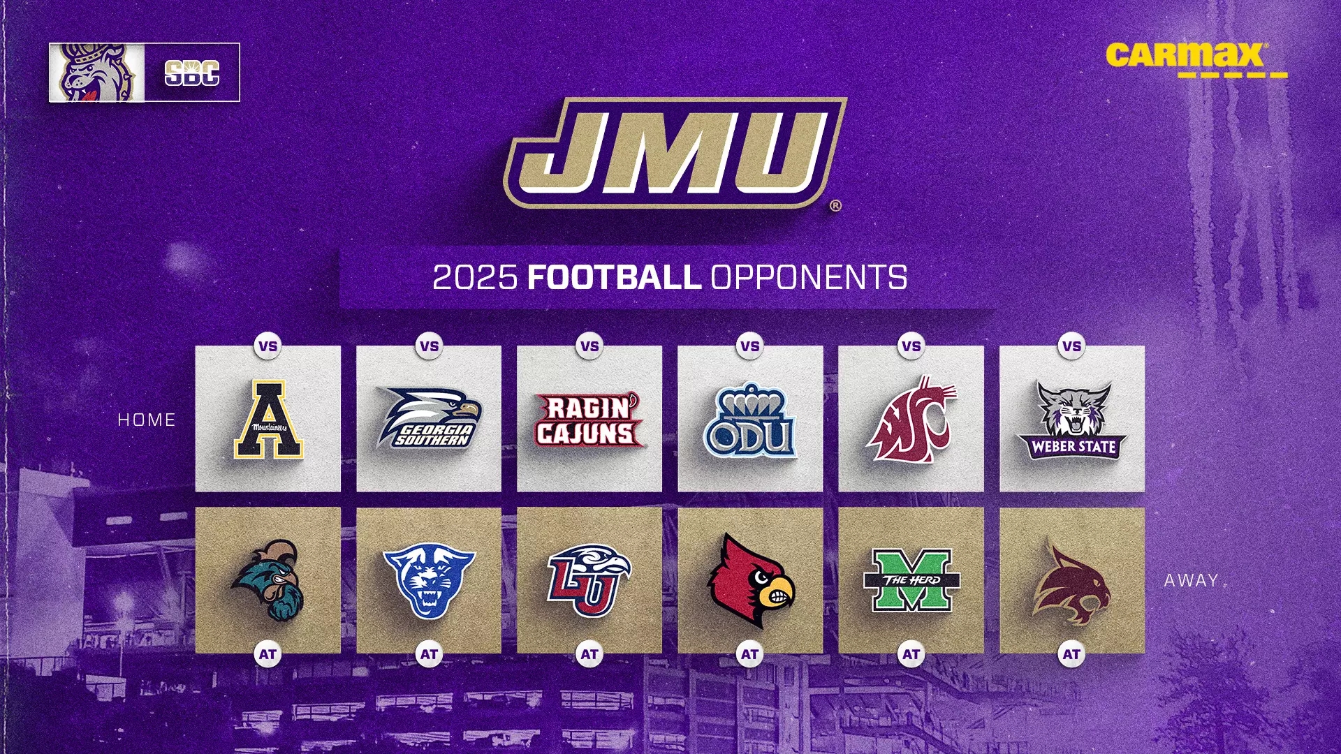 Sun Belt Unveils 2025 Football Cross Divisional Opponents James Madison University Athletics