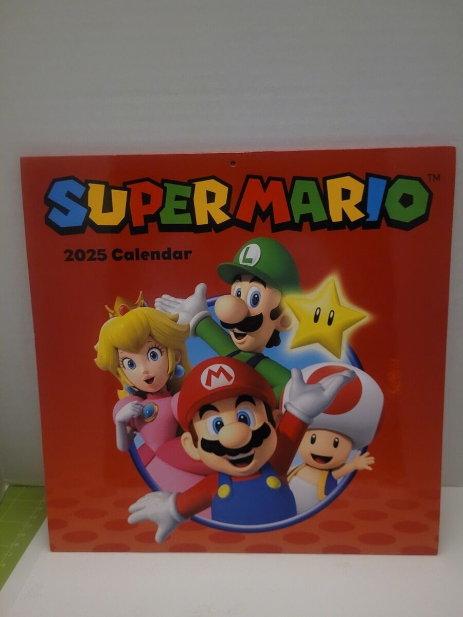 SUPER MARIO 2025 WALL CALENDAR BRAND NEW EBay
