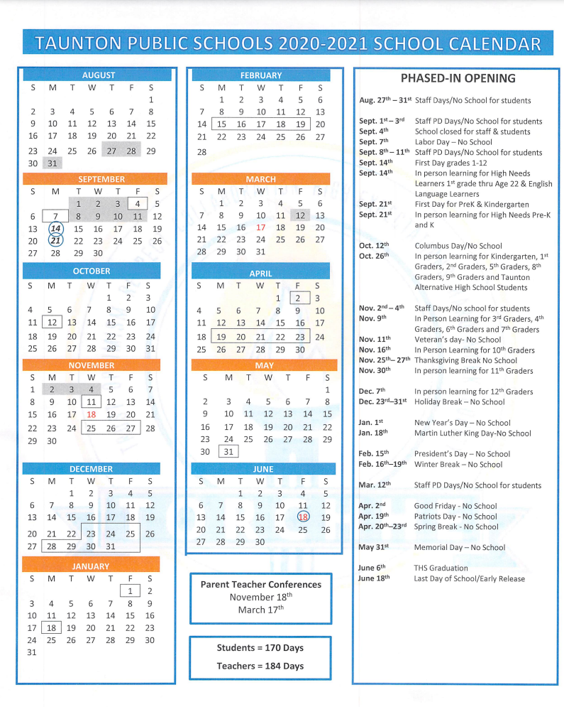 TPS Calendar And Parent Information For Hybrid Learning Elizabeth Pole School