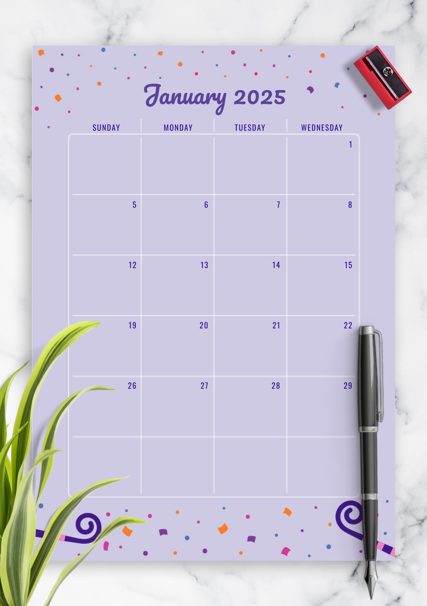 Two Page Monthly Birthday Calendar Never Miss A Date