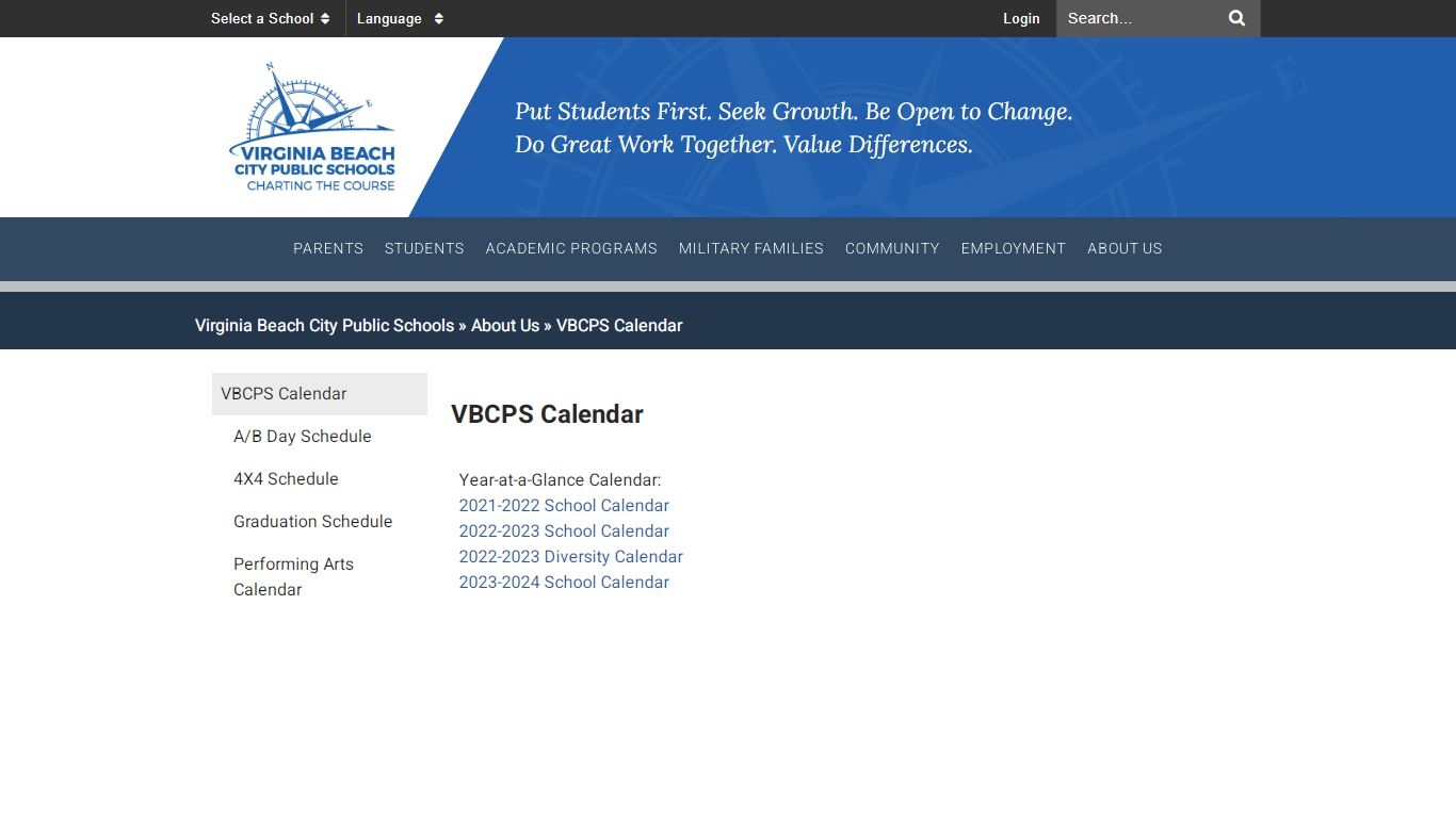 Vb Schools Calendar