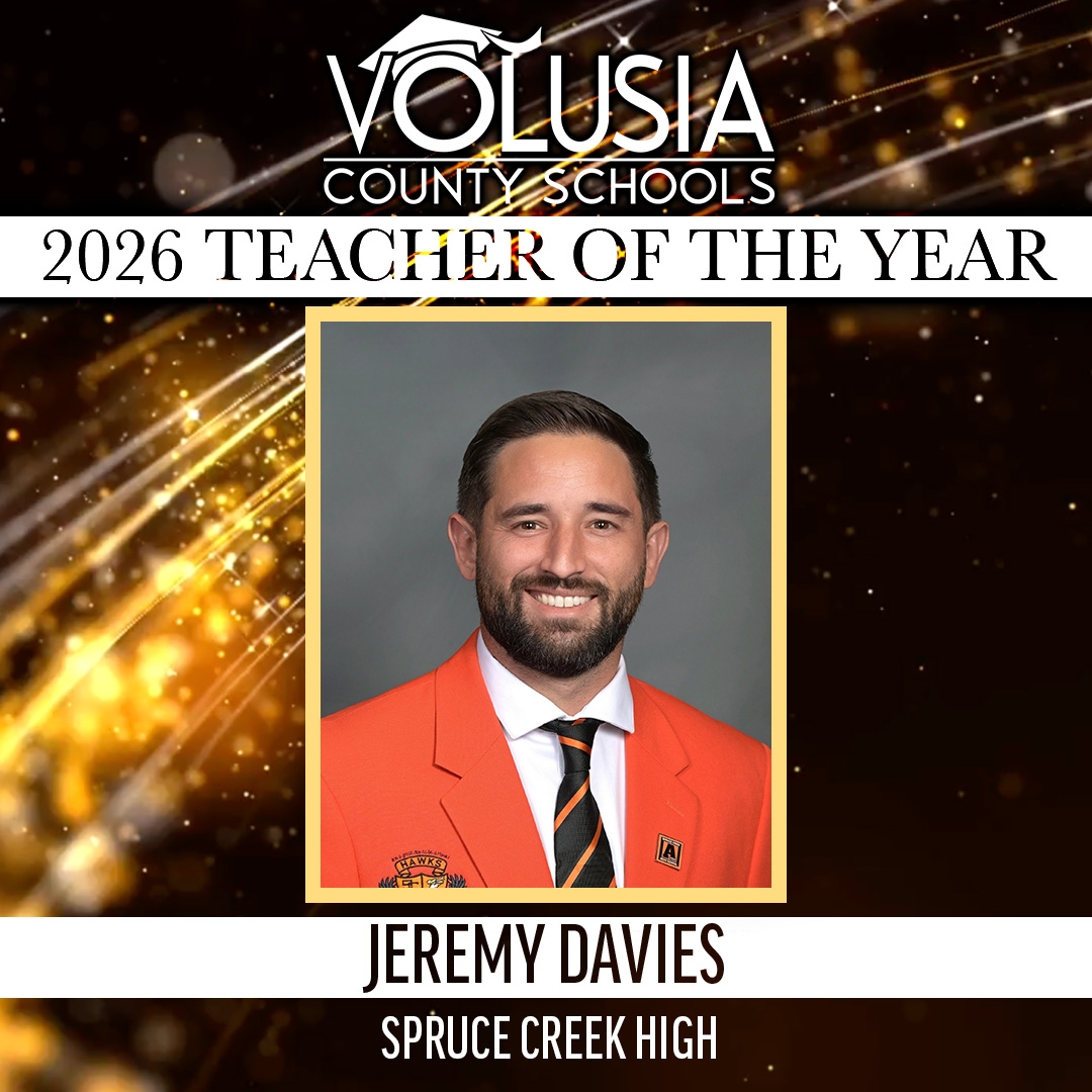 Volusia County Schools Names Jeremy Davies Teacher Of The Year District Newsroom Post