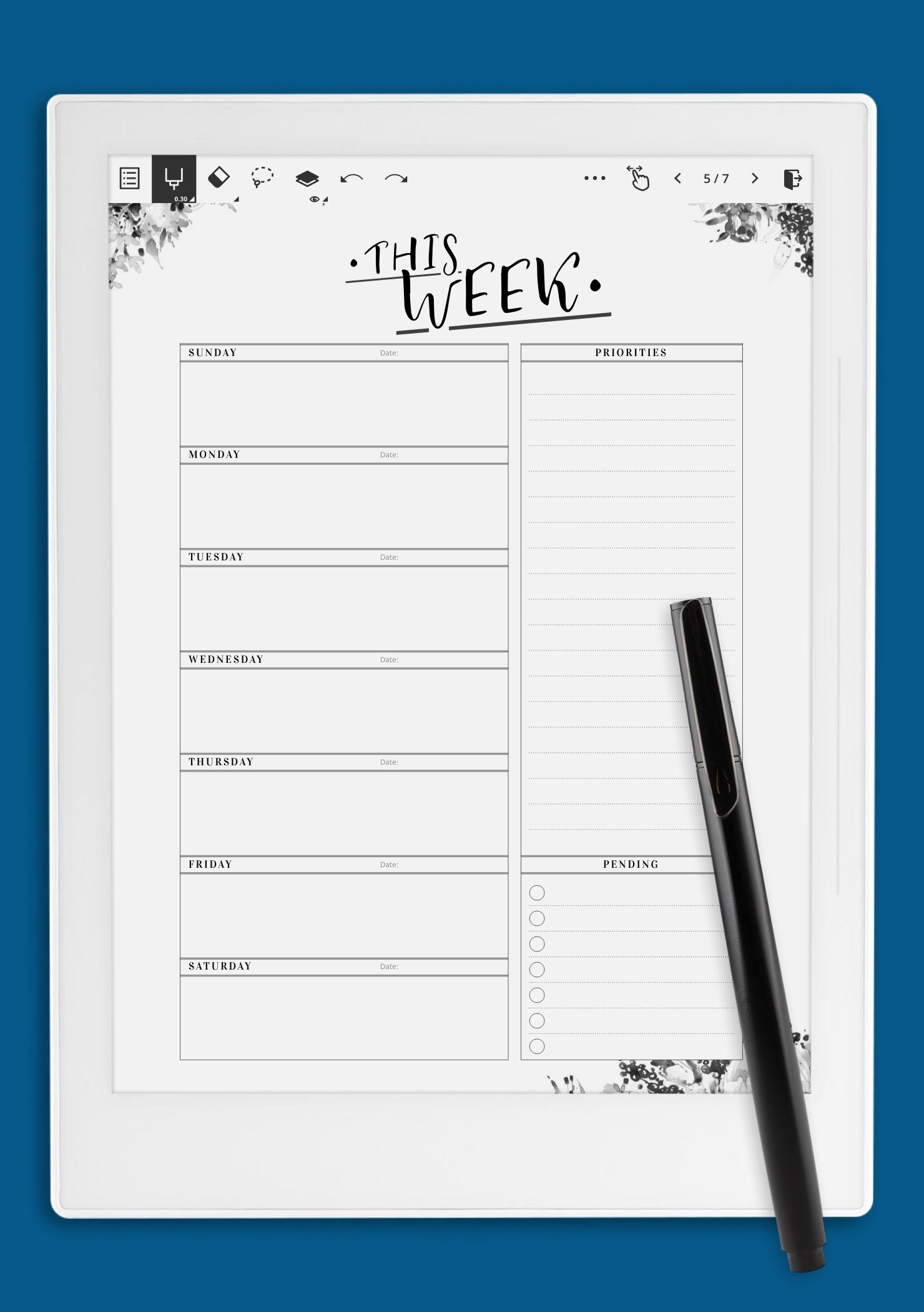 Weekly Planner With Priorities Stay Focused Organized