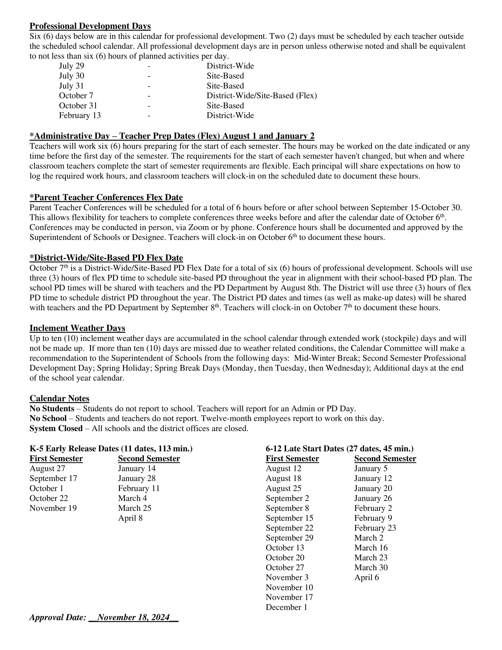Williamson County Schools Calendar 25 26 Revised PDF EduCounty