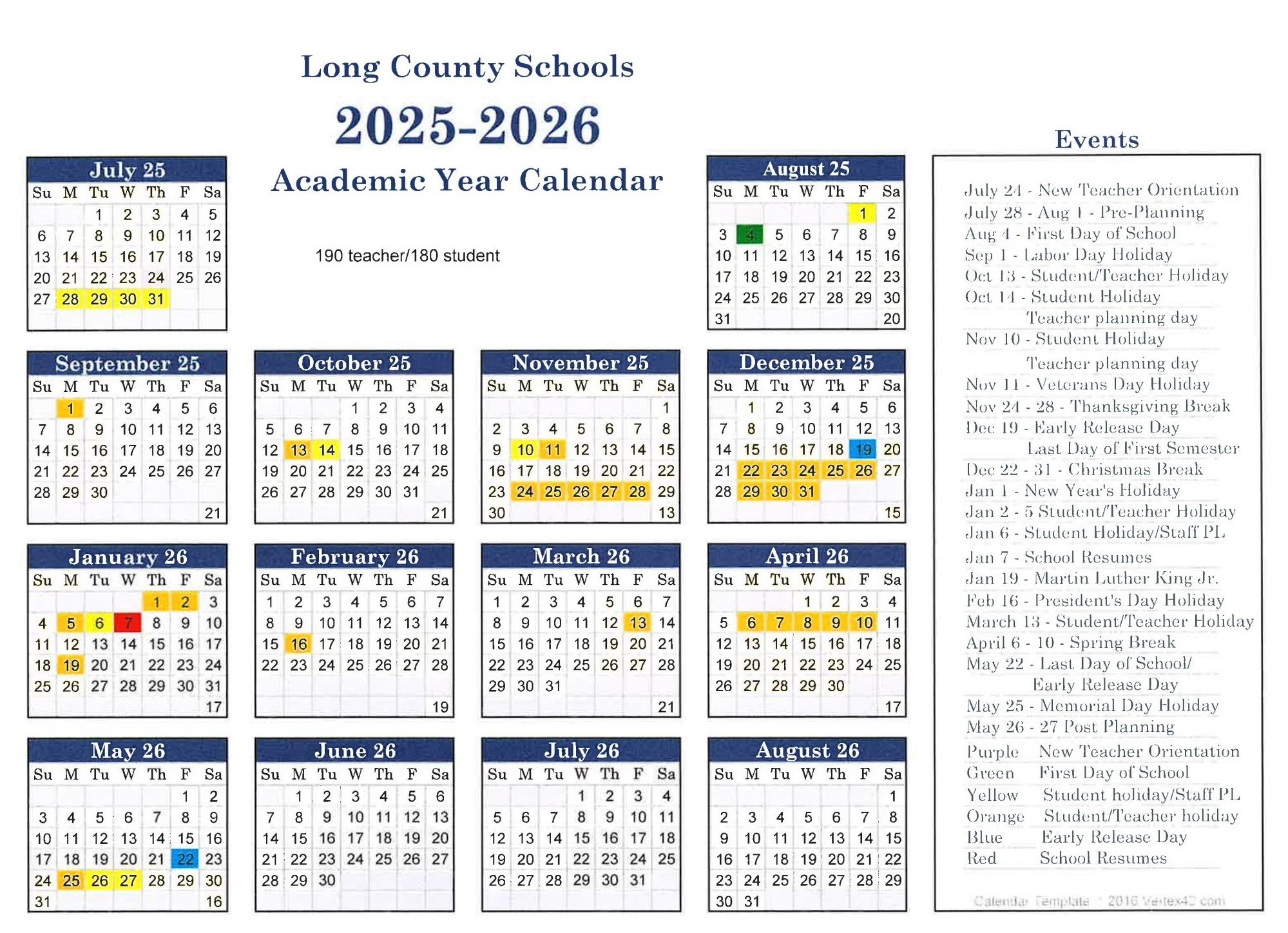 Long County Schools 2025 2026 Calendar Long County School System